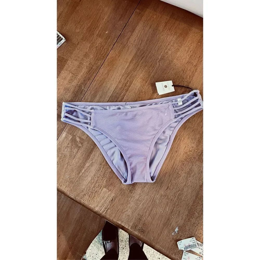 Shade and Shore Womens Lavender Bathing Suit Bottoms SZ XL New